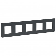 Рамка 5-ти постовая Unica New антрацит (NU201054)