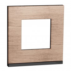 ⚡Рамка 1-постовая горизонтальная Unica New дуб/антрацит (NU600284)