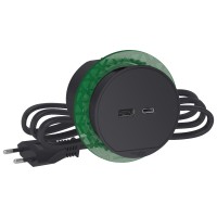 ⚡Блок розеток в стол, USB тип А + тип С, Unica System антрацит (INS44009) ⚡Блок розеток в стол, USB тип А + тип С, Unica System антрацит (INS44009)