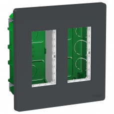 ⚡Блок unica system+ cкрытая вставка 2х2 антрацит (NU172454)