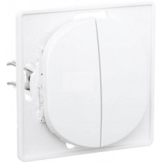 Выключатель проходной двойной Aling Conel EON белый (E6072.0)