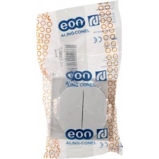 Выключатель проходной двойной Aling Conel EON белый (E6072.0)