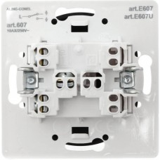 Вимикач одноклавішний прохідний Aling Conel серії EON. Колір "Чорний" (E607.E1)