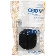 Вимикач подвійний з індикатором Aling Conel серії EON чорний (E626.E1)