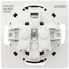 Розетка з заземленням з полікарбонатною вставкою та кришкою Aling Conel серії EON. Колір "Чорний" (E633.E1)