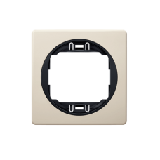 Рамка одинарна Aling Conel EON. Колір "Кремовий" з чорною вставкою (E6801.9E)