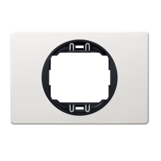 Рамка одинарна широка Aling Conel EON. Колір "Білий" з чорною вставкою (E6803.0E)