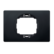 Рамка одинарна широка Aling Conel EON. Колір "М'який Чорний" з чорною вставкою (E6803.E1E)