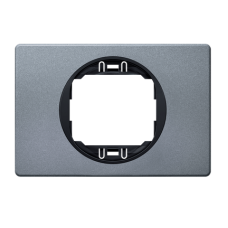 Рамка одинарная широкая Aling Conel EON "античное серебро" с черной вставкой (E6803.S1E)