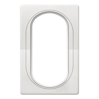 Рамка под двойную розетку E604 Aling Conel серии EON.  "Белый" с белой вставкой (E6805.00)