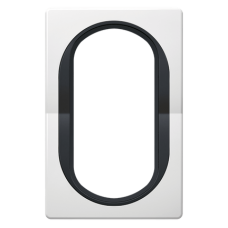 Рамка під подвійну розетку E604 Aling Conel EON. Колір "Білий" з чорною вставкою (E6805.0E)