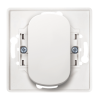 Переключатель одноклавишный проходной Aling Conel серии EON.  "Белый" (E607.0)