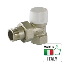 Кран відтинаючий радіаторний Bianchi 3/4” HВ кутовий, ручка-регулятор