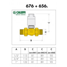 Двохходовий зонний клапан Caleffi 1/2 "