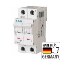 ⚡Автоматический выключатель Eaton PL7-C1/2, 1А, 2P, C, 10кА (263353)