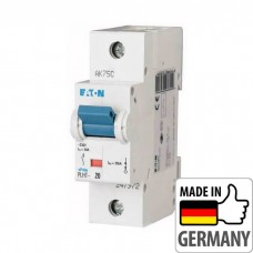 Автоматичний вимикач Eaton PLHT-D20, 20А, 1P, D, 25кА (247990)