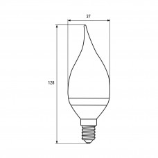 Светодиодная LED лампа Eurolamp ЕКО серия "D" Candle on Wind 6W E14 3000K (50)