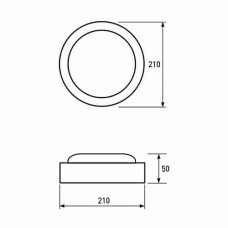 Потолочный LED-светильник Eurolamp круглый накладной 12W 5500K для ЖКХ