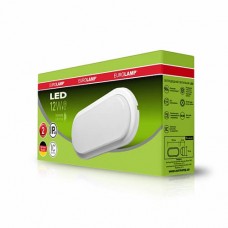 Потолочный LED-светильник Eurolamp овальный накладной 12W 5500K для ЖКХ