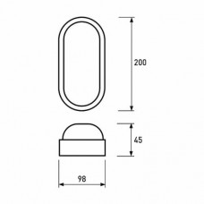 Потолочный LED-светильник Eurolamp овальный накладной 12W 5500K для ЖКХ
