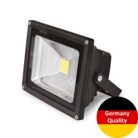 LED-прожектор Euroelectric COB 20Вт, 6500K (черный)