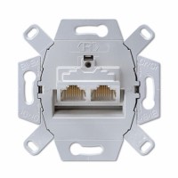 Механизм двойной телефонной розетки Jung ECO profi (EPUAE8-8UPO)