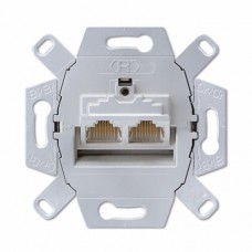 Механизм двойной телефонной розетки Jung ECO profi (EPUAE8-8UPO)