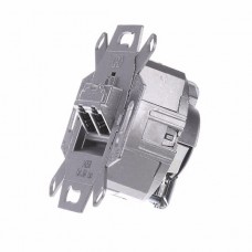 Механізм подвійної комп'ютерної розетки Jung ECO profi RJ46 Cat6 (екранована)