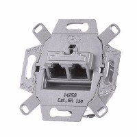 механізм подвійної комп'ютерної розетки Jung ECO profi RJ46 Cat6 (екранована) механізм подвійної комп'ютерної розетки Jung ECO profi RJ46 Cat6 (екранована)