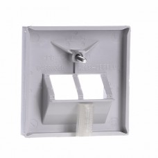 Накладка на двухпортовую информационную розетку Jung ECO profi Цвет "Алюминий" (арт. A569-2BFPLUAAL)