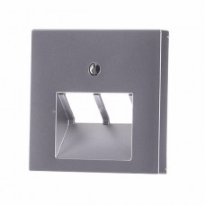 Накладка на двухпортовую информационную розетку Jung ECO profi Цвет "Алюминий" (арт. A569-2BFPLUAAL)