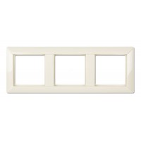Рамка трехместная Jung ECO profi. Цвет "Слоновая Кость" (EP483)