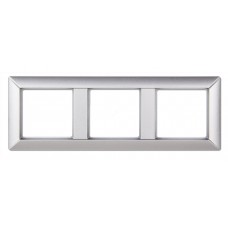 Рамка трехместная Jung ECO profi. Цвет "Алюминий" (EP483AL)