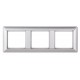 Рамка трехместная Jung ECO profi. Цвет "Алюминий" (EP483AL)