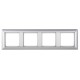 Рамка четырехместная Jung ECO profi. Цвет "Алюминий" (EP484AL)