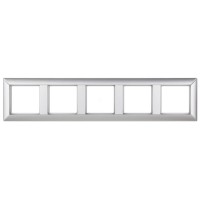 Рамка пятиместная Jung ECO profi. Цвет "Алюминий" (EP485AL)