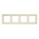 Рамка четырехместная Jung ECO profi Design. Цвет "Слоновая Кость" (EPD484)