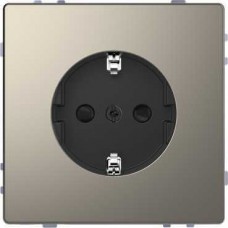 MTN2300-6050 Розетка з/к и шторками Merten D-Life "Никель"