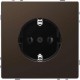 Розетка D-Life с заземлением без шторок мокко (MTN2301-6052)