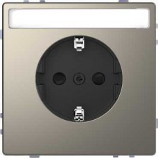 MTN2302-6050 Розетка з/к с полем для надписи Merten D-Life "Никель"