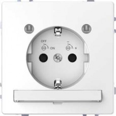 Розетка с з/к и LED модулем Merten D-Life Белый лотос