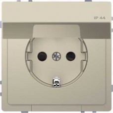 Розетка з/к та кришкою IP44 Merten D-Life. Колір Сахара