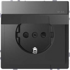 Розетка з/к и крышкой IP44 Merten D-Life Антрацит