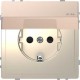 Розетка з/к та кришкою IP44 Merten D-Life. Колір Шампань