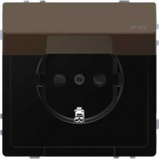Розетка з/к и крышкой IP44 Merten D-Life Мокко