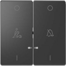 MTN3429-6034 Клавиша двойная LED с символами "звонок" и "горничная" Merten D-Life "Антрацит" MTN3429-6034 Клавиша двойная LED с символами "звонок" и "горничная" Merten D-Life "Антрацит"
