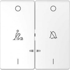 MTN3429-6035 Клавиша двойная LED с символами "звонок" и "горничная" Merten D-Life "Белый Лотос" MTN3429-6035 Клавиша двойная LED с символами "звонок" и "горничная" Merten D-Life "Белый Лотос"