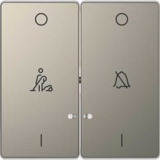 MTN3429-6050 Клавиша двойная LED с символами "звонок" и "горничная" Merten D-Life "Никель" MTN3429-6050 Клавиша двойная LED с символами "звонок" и "горничная" Merten D-Life "Никель"