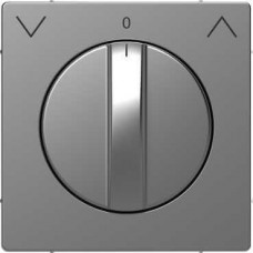 Лицьова панель для поворотного механізма роллет Merten D-Life. Колір Нержавіюча сталь