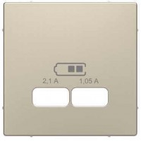 Лицьова панель для USB-розетки Merten D-Life. Колір Сахара